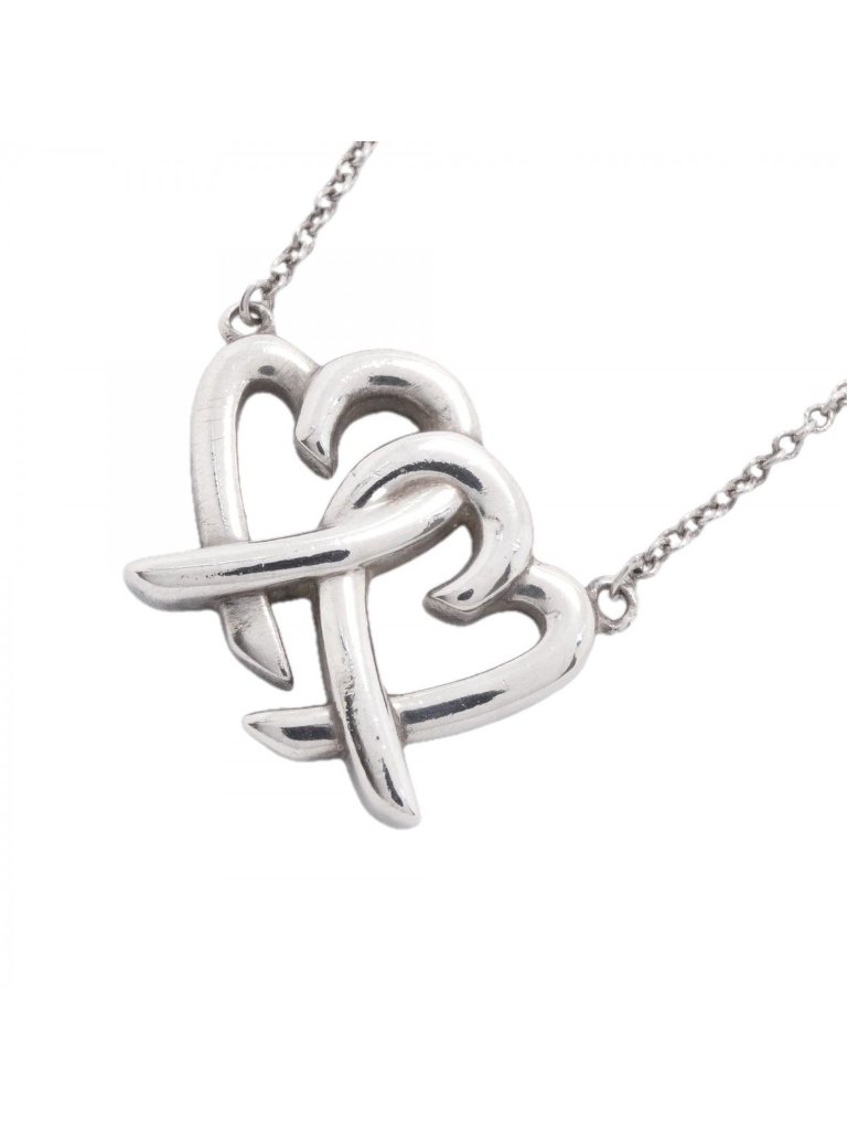 Tiffany & Co Necklace Double Loving Silver